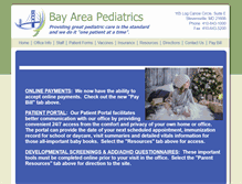 Tablet Screenshot of bayareapediatrics.net